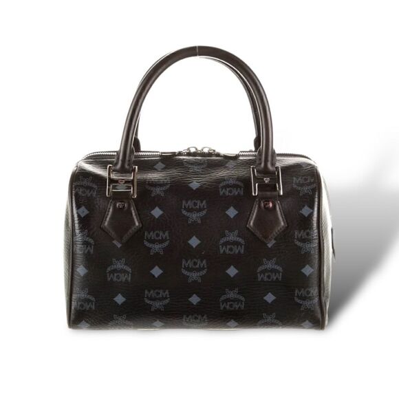 MCM Visetos Python Lion Princess Boston Top Handle Bag - Picture 6 of 13